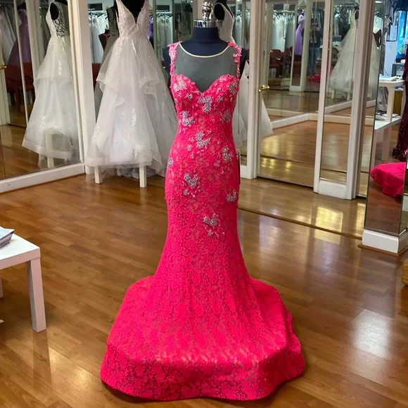 Jovani | Dresses | Watermelon Colored Prom Or Special Occasion Dress |  Poshmark